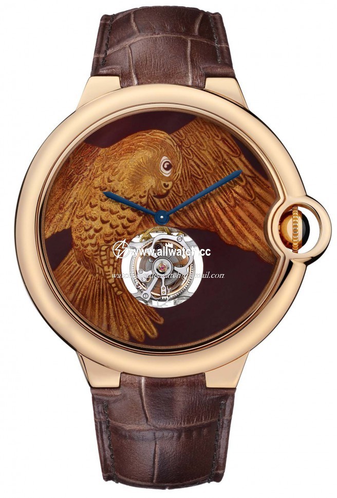 Cartier HPI00894 Mens Hand Wind 18 Carat Rose Gold