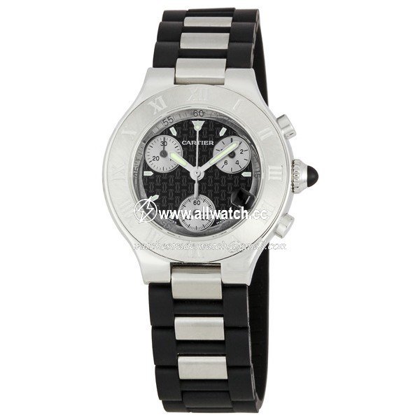 Cartier W10198U2 Must 21 Ladies Quartz Stainless Steel