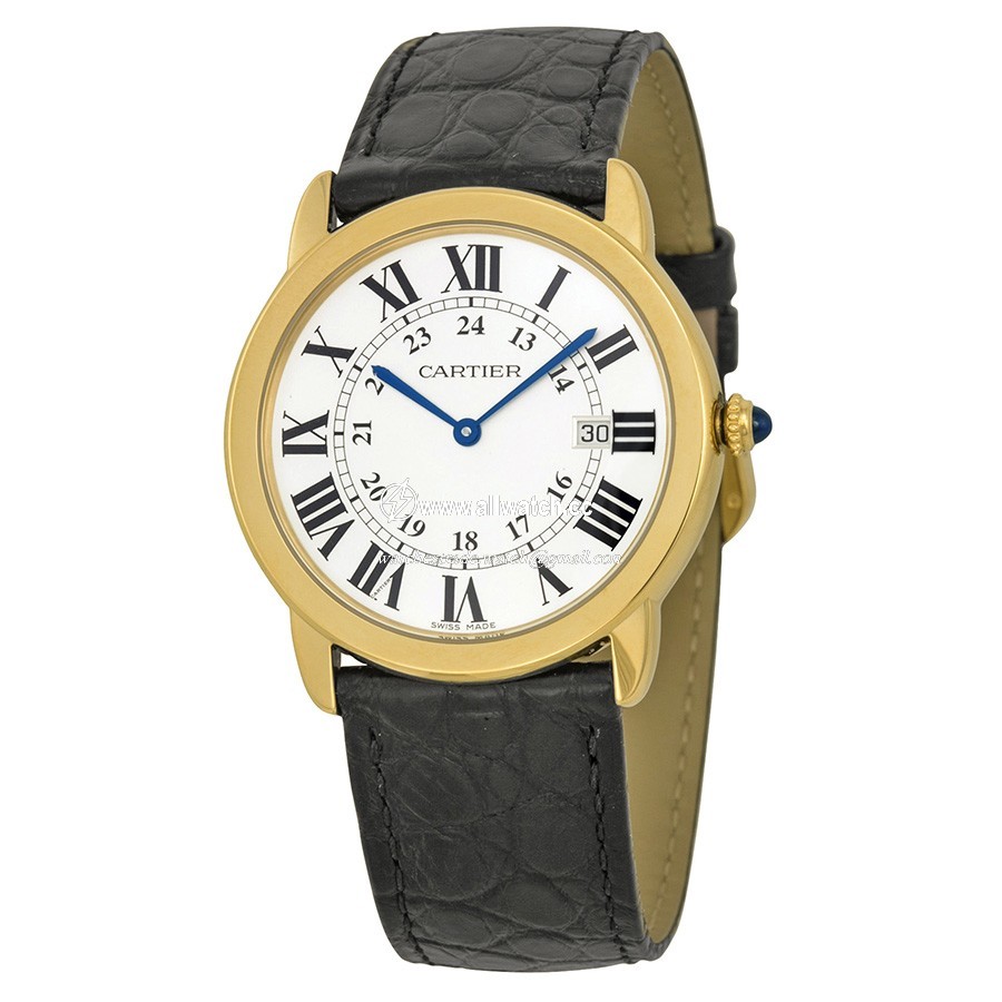 Cartier W6700455 Ronde Louis Cartier Mens Quartz 18kt Yellow Gold