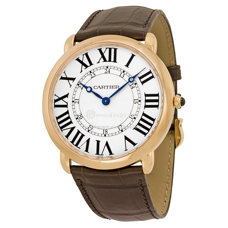 Cartier W6801004 Ronde Louis Cartier Mens Automatic 18k Rose Gold