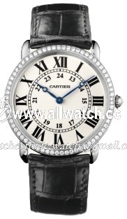 Cartier WR000551 Ronde Louis Cartier Ladies Hand Wind 18 kt White Gold
