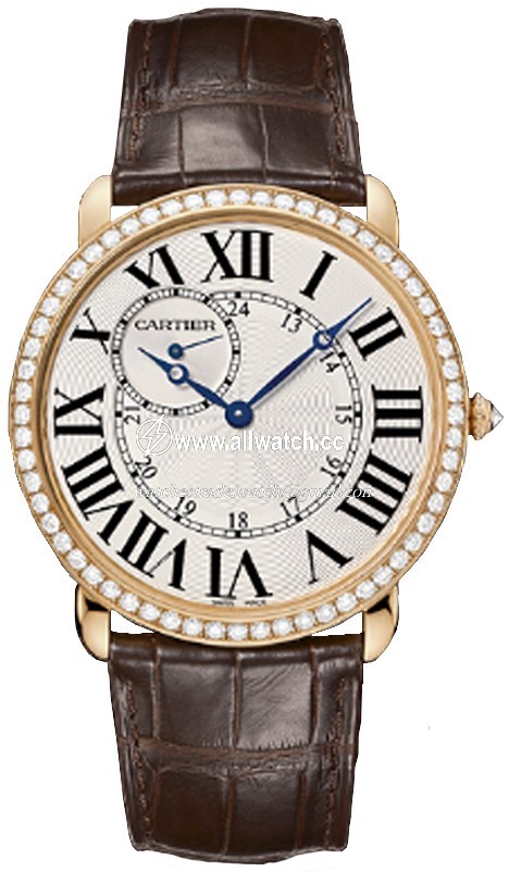 Cartier WR007001 Ronde Louis Cartier Mens Hand Wind 18 kt Rose Gold