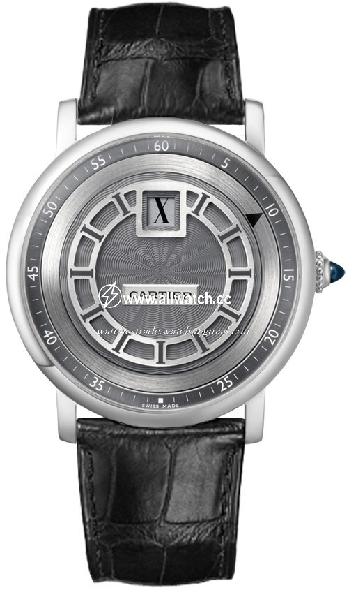 Cartier W1553851 Rotonde de Cartier Mens Hand Wind 18 kt White Gold
