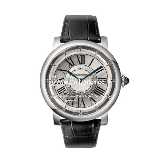 Cartier W1556204 Rotonde de Cartier Mens Hand Wind 18 kt White Gold