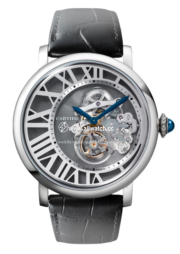 Cartier W1556214 Rotonde de Cartier Mens Hand Wind 18 kt White Gold
