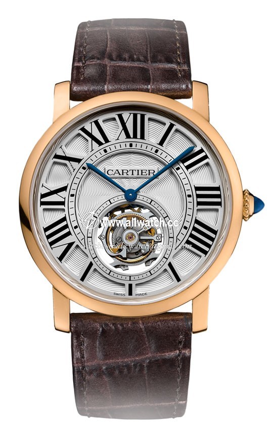 Cartier W1556215 Rotonde de Cartier Mens No 18 kt Rose Gold