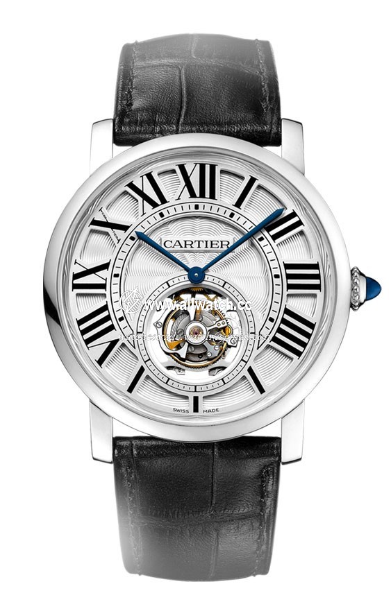 Cartier W1556216 Rotonde de Cartier Mens Hand Wind 18 kt White Gold