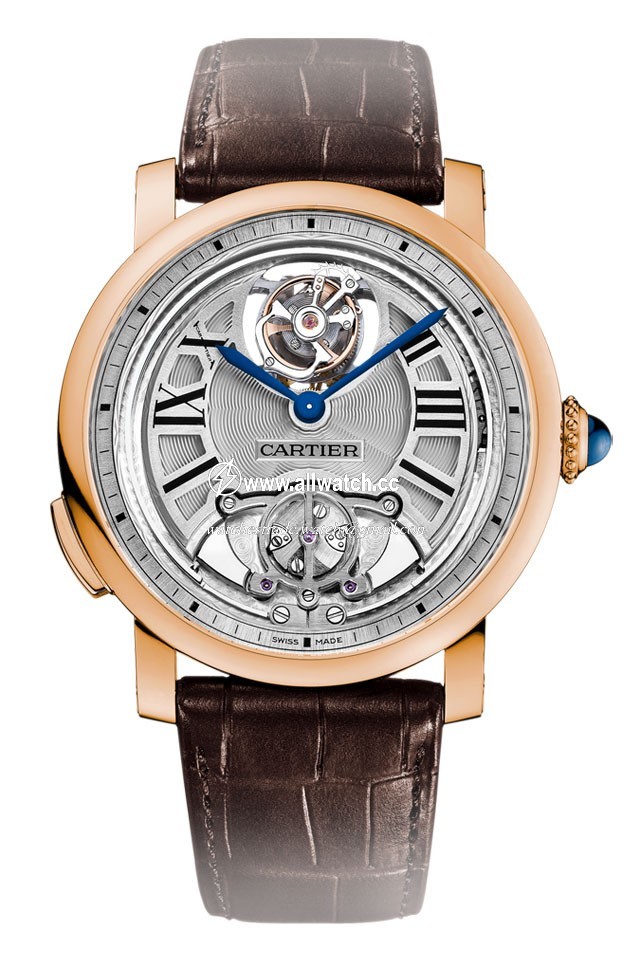 Cartier W1556229 Rotonde de Cartier Mens Hand Wind 18 kt Rose Gold