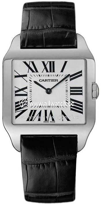 Cartier W2007051 Santos de Cartier Mens Hand Wind 18kt White Gold