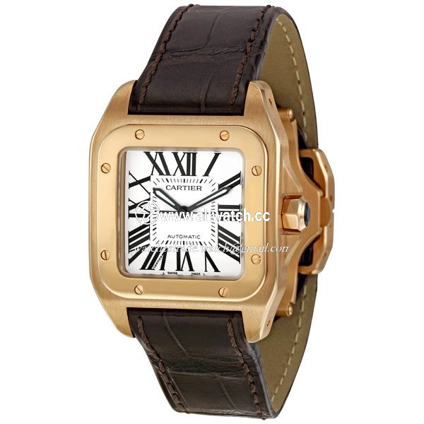 Cartier W20108Y1 Santos de Cartier Ladies Automatic 18kt Pink Gold