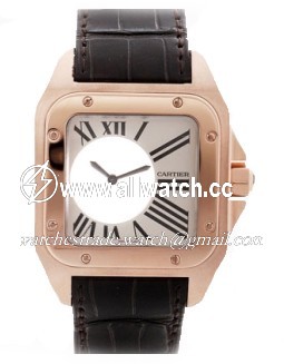 Cartier W20115Y1 Santos de Cartier Unisex Hand Wind 18kt Rose Gold
