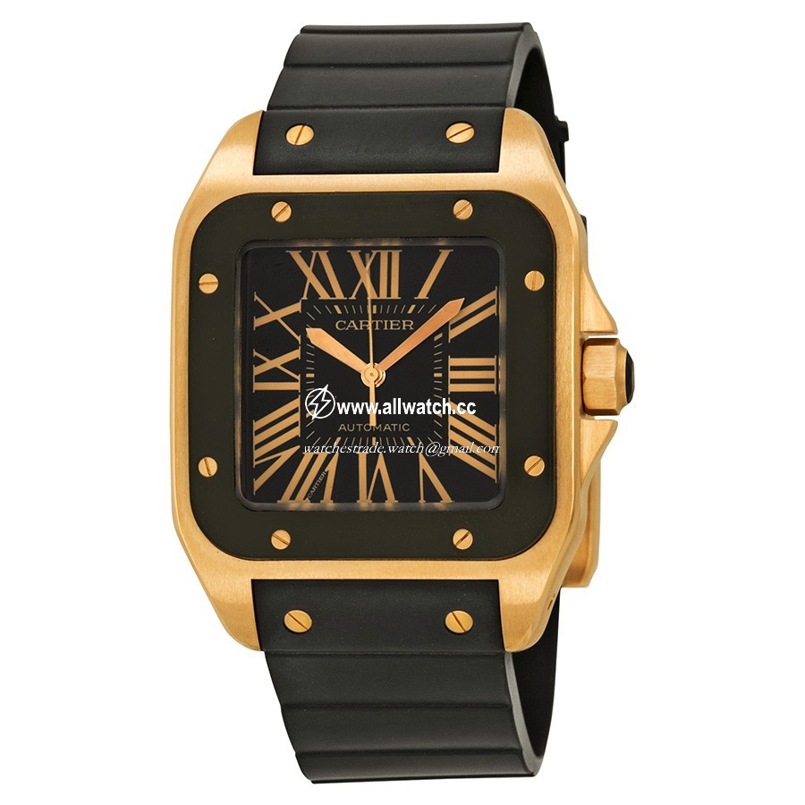 Cartier W20124U2 Santos de Cartier Mens Automatic 18kt Rose Gold