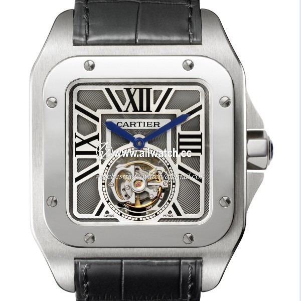 Cartier W2020017 Santos de Cartier Mens Hand Wind 18kt White Gold