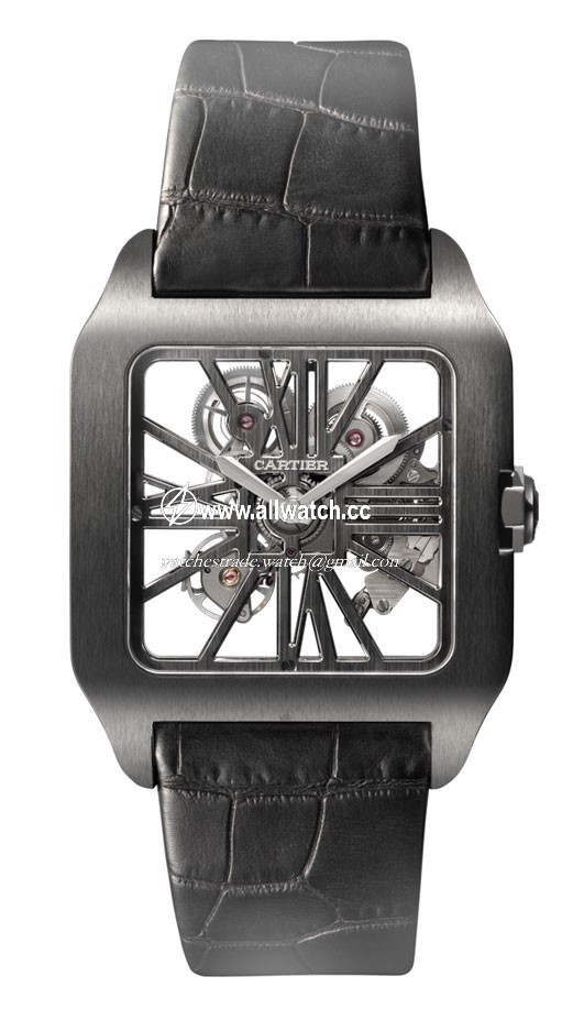Cartier W2020052 Santos de Cartier Mens Hand Wind ADLC-coated Titanium