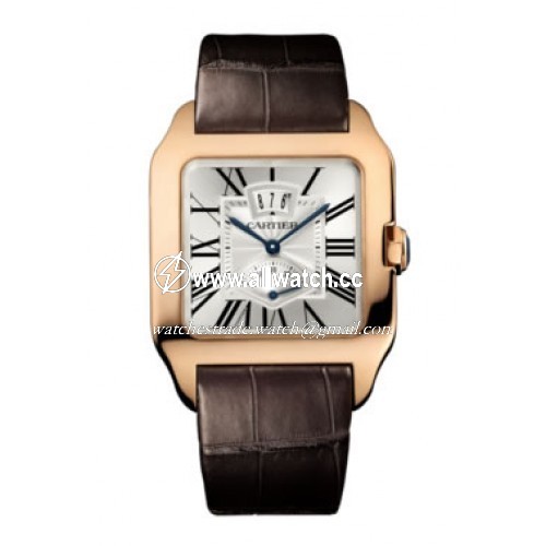 Cartier W2020067 Santos de Cartier Mens Hand Wind 18kt Pink Gold