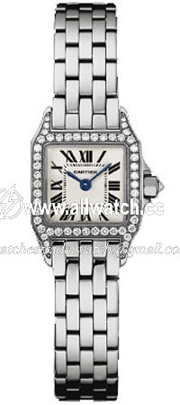 Cartier WF9005Y8 Santos de Cartier Ladies Quartz 18 kt White Gold
