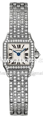 Cartier WF9005YA Santos de Cartier Ladies Quartz 18kt White Gold