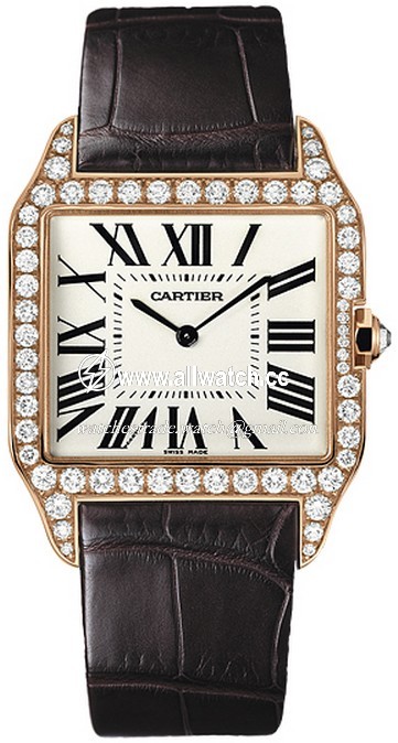 Cartier WH100751 Santos de Cartier Mens Hand Wind 18 kt Rose Gold