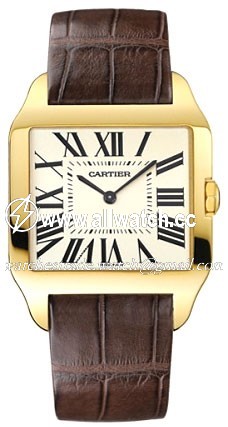 Cartier W2008751 Santos Dumont Mens No 18kt Yellow Gold