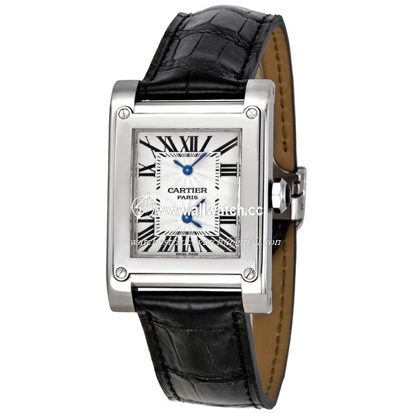Cartier W1534351 Tank Ladies Hand Wind 18kt White Gold