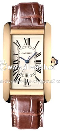 Cartier W2609156 Tank Mens Automatic 18kt Rose Gold