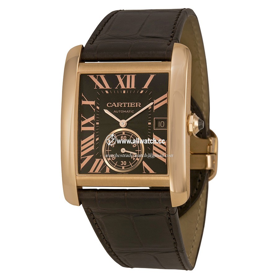 Cartier W5330002 Tank Mens Hand Wind 18kt Pink Gold
