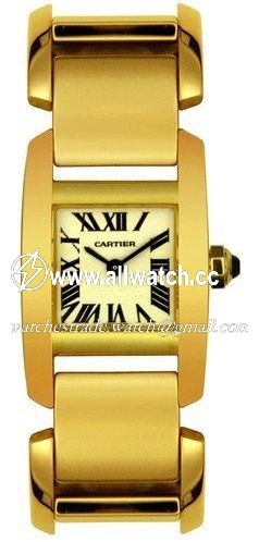 Cartier W650067H Tank Ladies Quartz 18k Yellow Gold