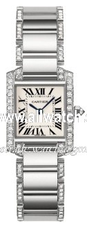 Cartier WE1002SF Tank Ladies Quartz 18kt White Gold