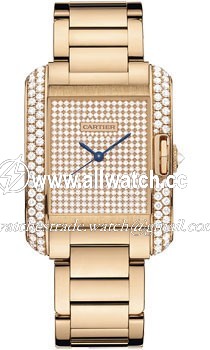 Cartier WT100012 Tank Ladies Automatic 18 kt Rose Gold and Diamonds