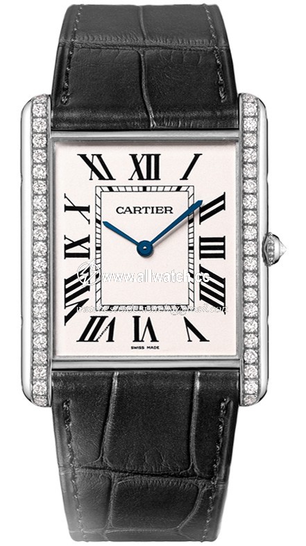 Cartier WT200006 Tank Mens Hand Wind 18kt White Gold