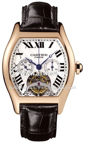 Cartier W1548151 Tortue Mens No 18kt Rose Gold