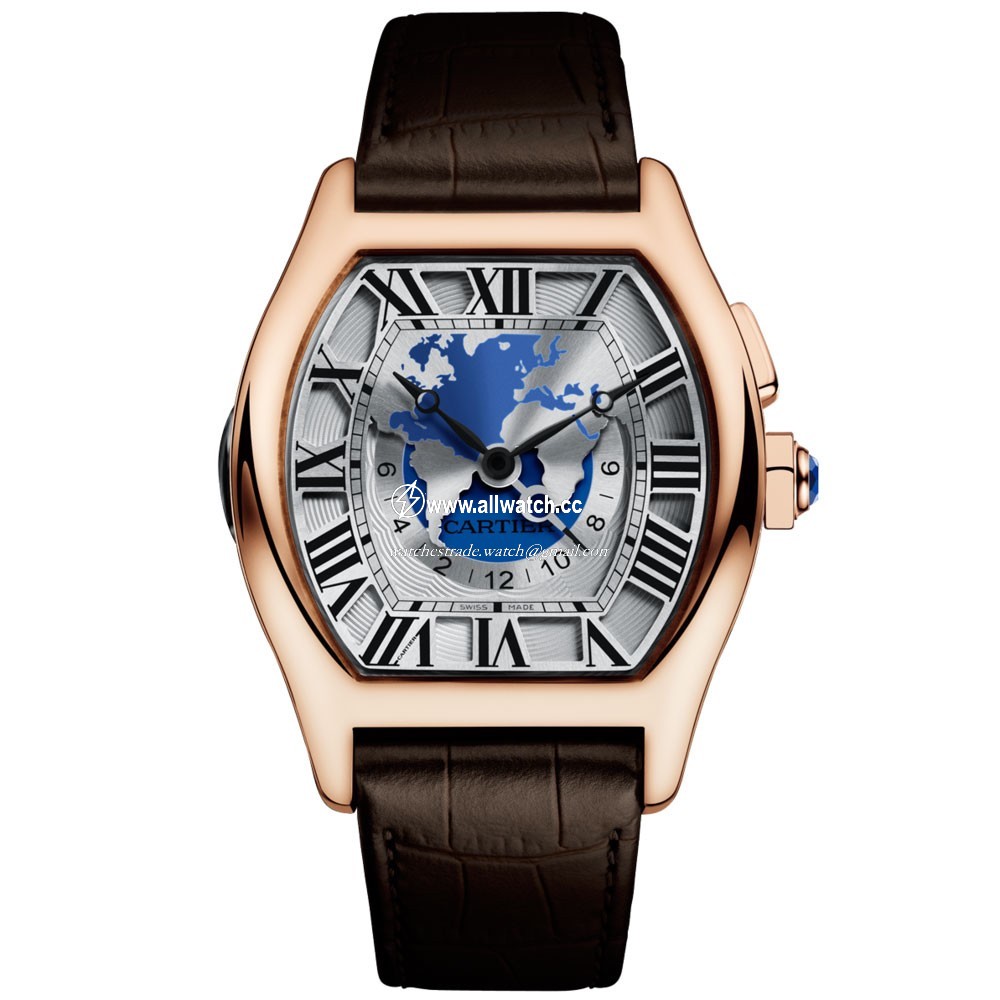 Cartier W1580049 Tortue Mens Hand Wind 18 kt Rose Gold