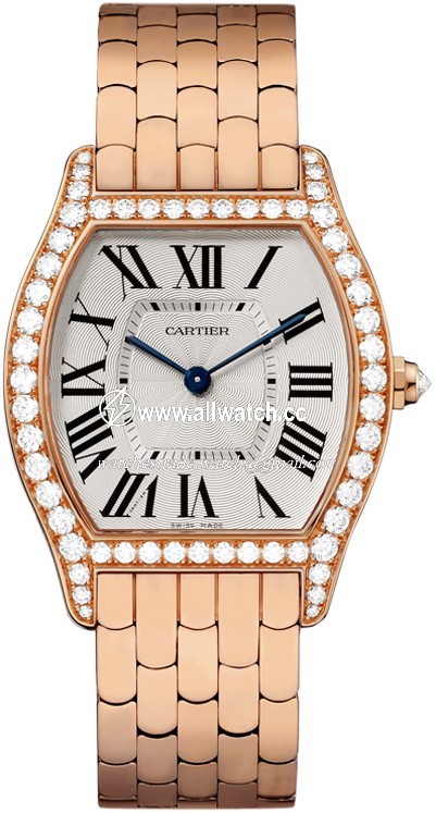 Cartier WA501012 Tortue Ladies Hand Wind 18 Carat Pink Gold