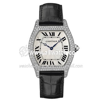 Cartier WA503851 Tortue Mens Hand Wind 18 kt White Gold
