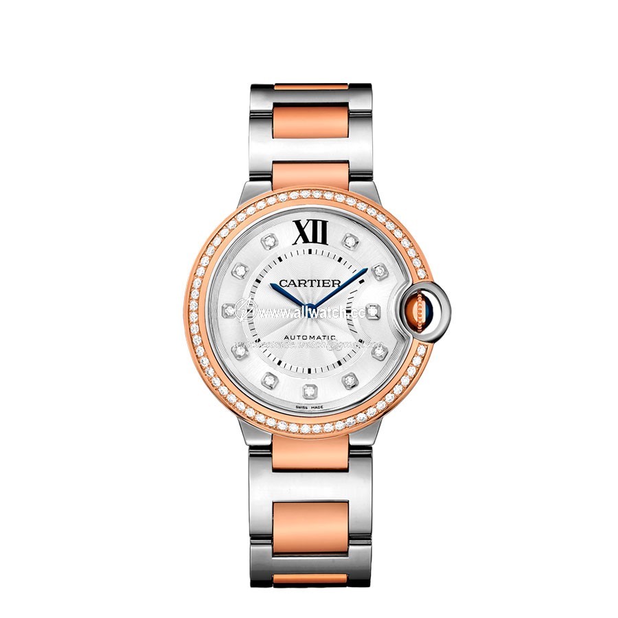 Cartier WE902077 Ladies Automatic Stainless Steel and 18kt Rose Gold