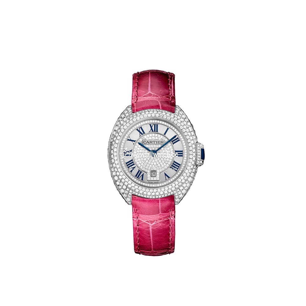 Cartier WJCL0017 Ladies Automatic 18 Carat White Gold Set with Diamonds