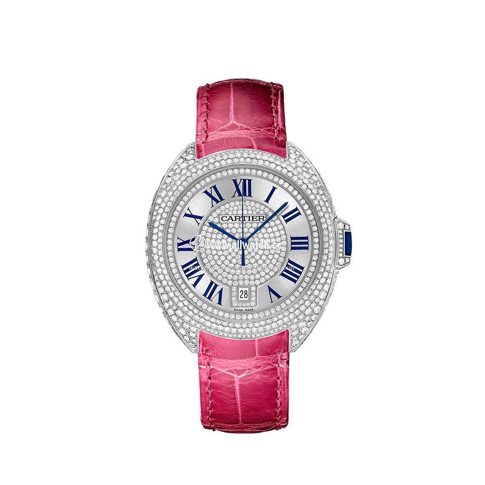 Cartier WJCL0019 Ladies Automatic 18 Carat White Gold Set with Diamonds