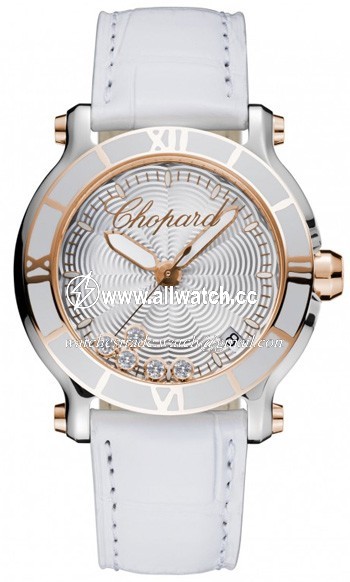Chopard 278551-6002 Ladies Quartz Stainless Steel & 18k Rose Gold