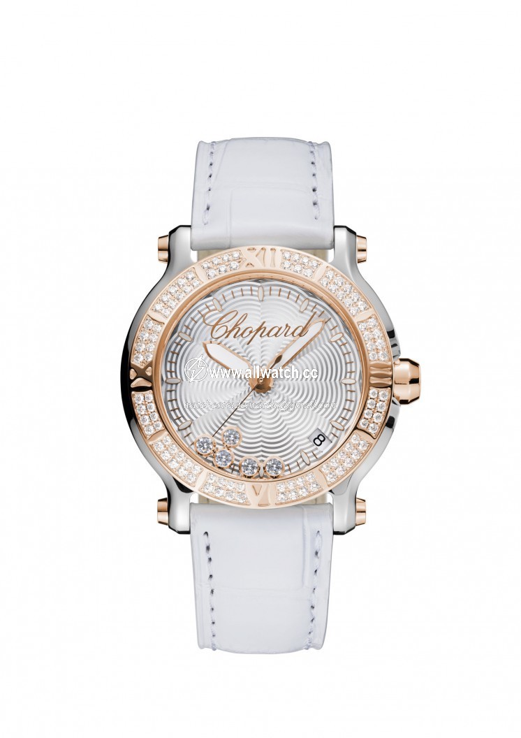 Chopard 278551-6003 Ladies Quartz 18 Carat Rose Gold and Stainless Steel