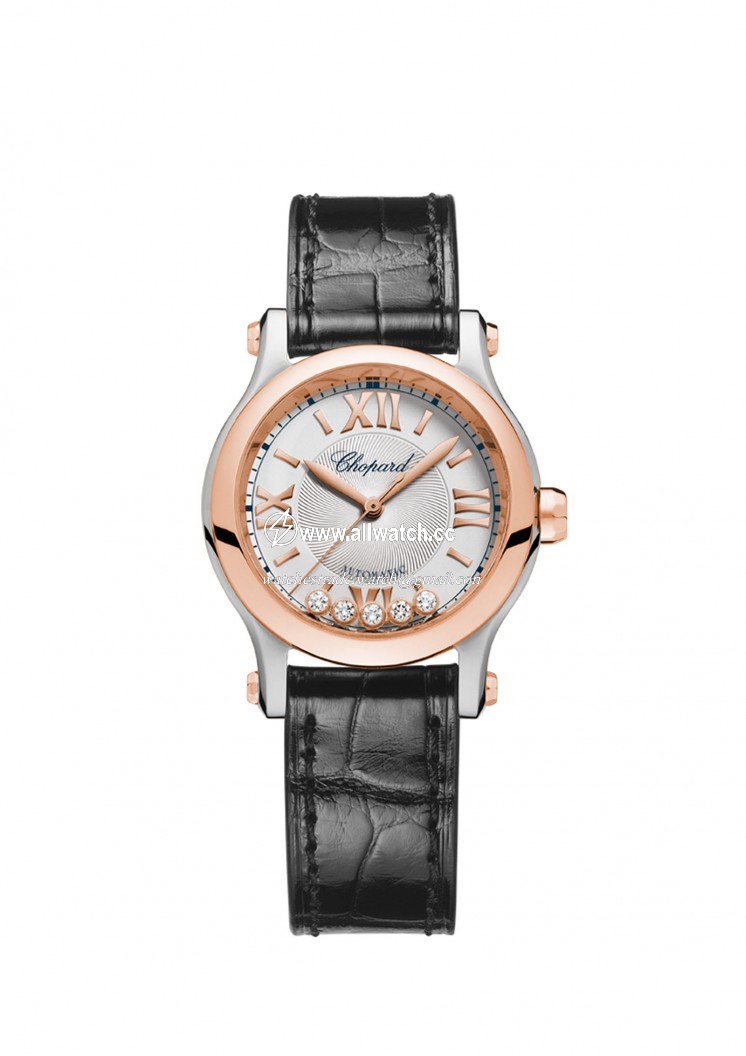 Chopard 278573-6001 Ladies Automatic 18 Carat Rose Gold and Stainless Steel