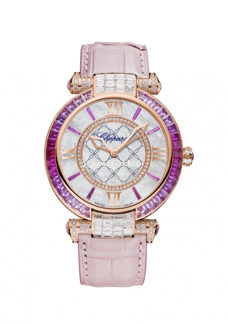 Chopard 384239-5010 Ladies Automatic 18 Carat Rose Gold Diamond Set