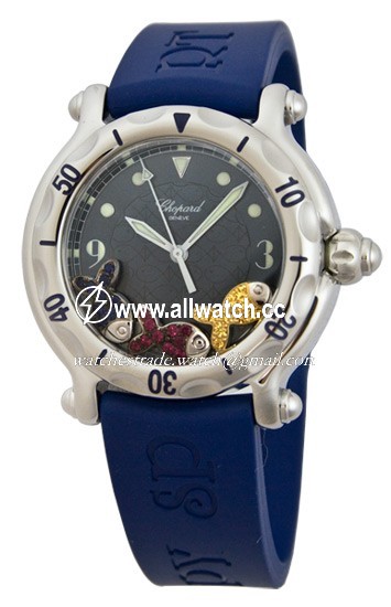 Chopard 288347-3012BLU Happy Beach Ladies Quartz Stainless Steel