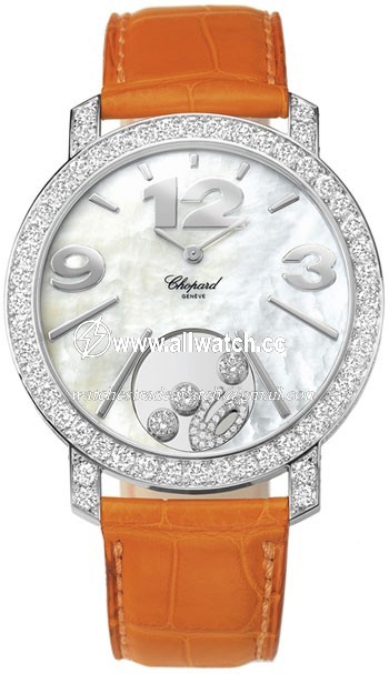Chopard 207450-1002 Happy Diamonds Ladies Quartz 18kt White Gold Case with Diamonds
