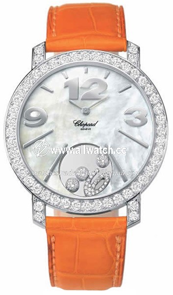 Chopard 207450-1003 Happy Diamonds Ladies Quartz 18k White Gold