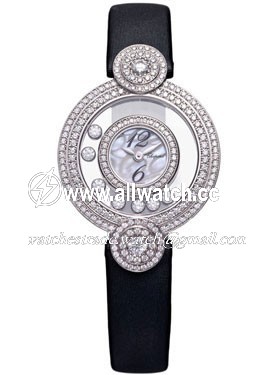 Chopard 209341-1001 Happy Diamonds Ladies Quartz 18kt White Gold Diamond
