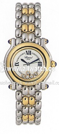 Chopard 27/8256-23 Happy Sport Ladies Quartz 18kt Yellow Gold And Stainless Steel