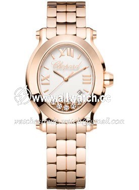 Chopard 275350-5002 Happy Sport Ladies Quartz 18 kt Rose Gold