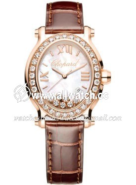 Chopard 275350-5003 Happy Sport Ladies Quartz 18k Rose Gold