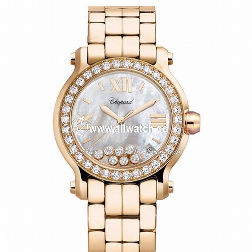 Chopard 277481-5002 Happy Sport Ladies Quartz 18 kt Rose Gold