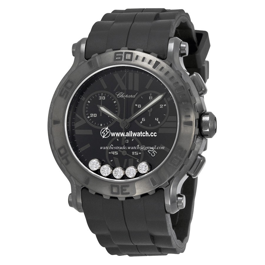 Chopard 288499-3007 Happy Sport Ladies Quartz Black PVD Stainless Steel